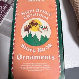 Sears Festive Story Book Ornaments - Red and Green